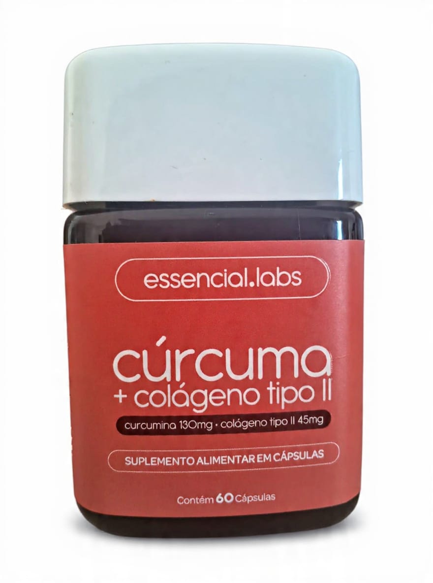 Cúrcuma 130mg + Colágeno Tipo II 45mg - 60 Cápsulas